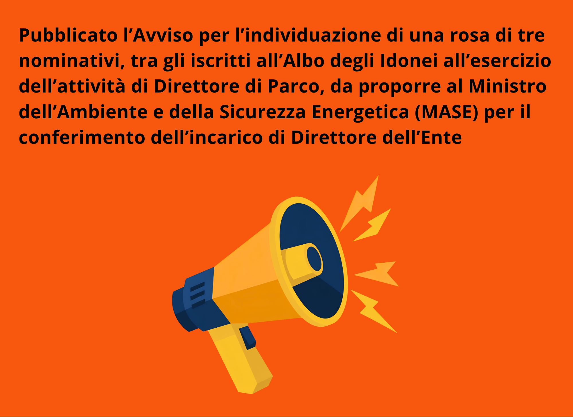 Bando Direttore del Parco: pubblicato l�Avviso Pubblico su inPA