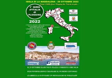 29 Ottobre: 1� giro d\'Italia di plogging a La Maddalena